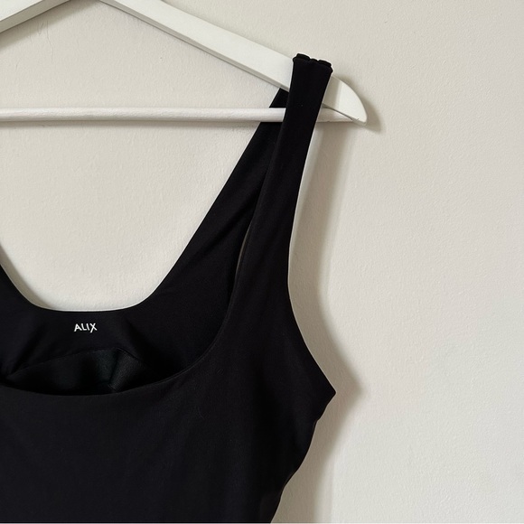 ALIX NYC Mott Scoop Neck Stretch-Jersey Black Bodysuit Size L - Picture 6 of 12
